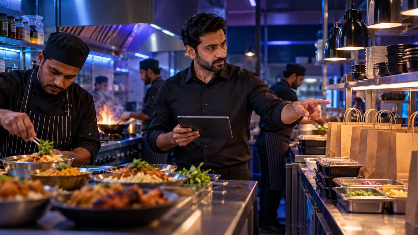 Illustration of restaurant operations supporting customer demand